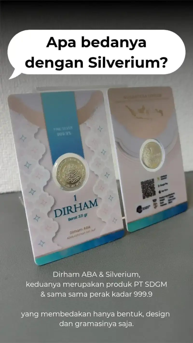 Jual Silverium Perak 1 Dirham 99.9% Purity Fine Silver Bar Di Seller ...