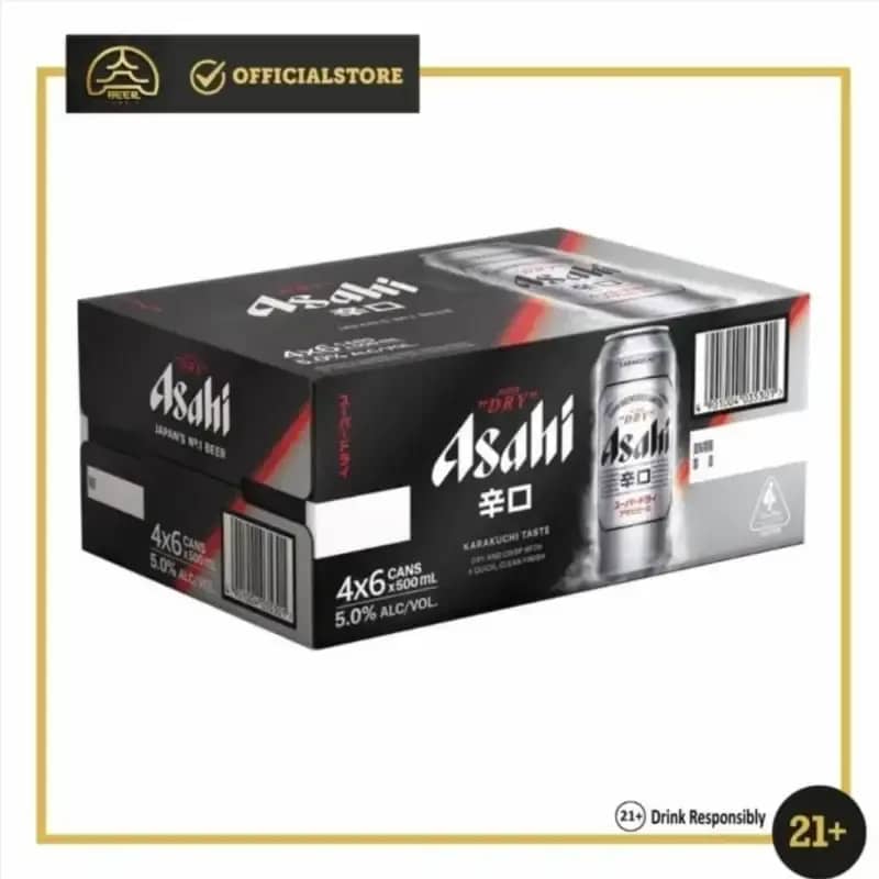 Promo Asahi Super Dry 500ml Can X 24 Can (1 Karton) Diskon 36% Di