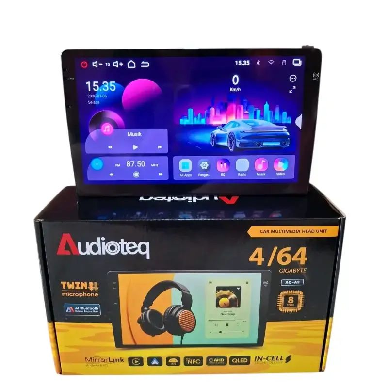 Jual Head Unit Android 10 Inch Audioteq Aq-a9 RAM 4+64 Incell+nfc+twin ...