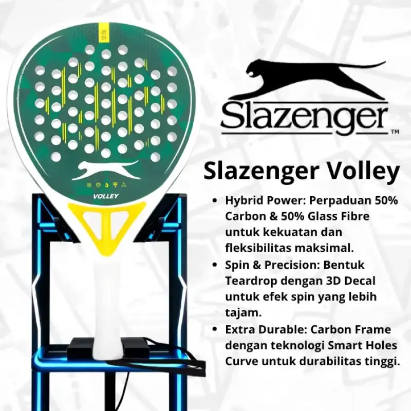 Slazenger Demon Racket Jual Raket Padel Slazenger Volley Padel Racket Original Hybrid Teardrop ...