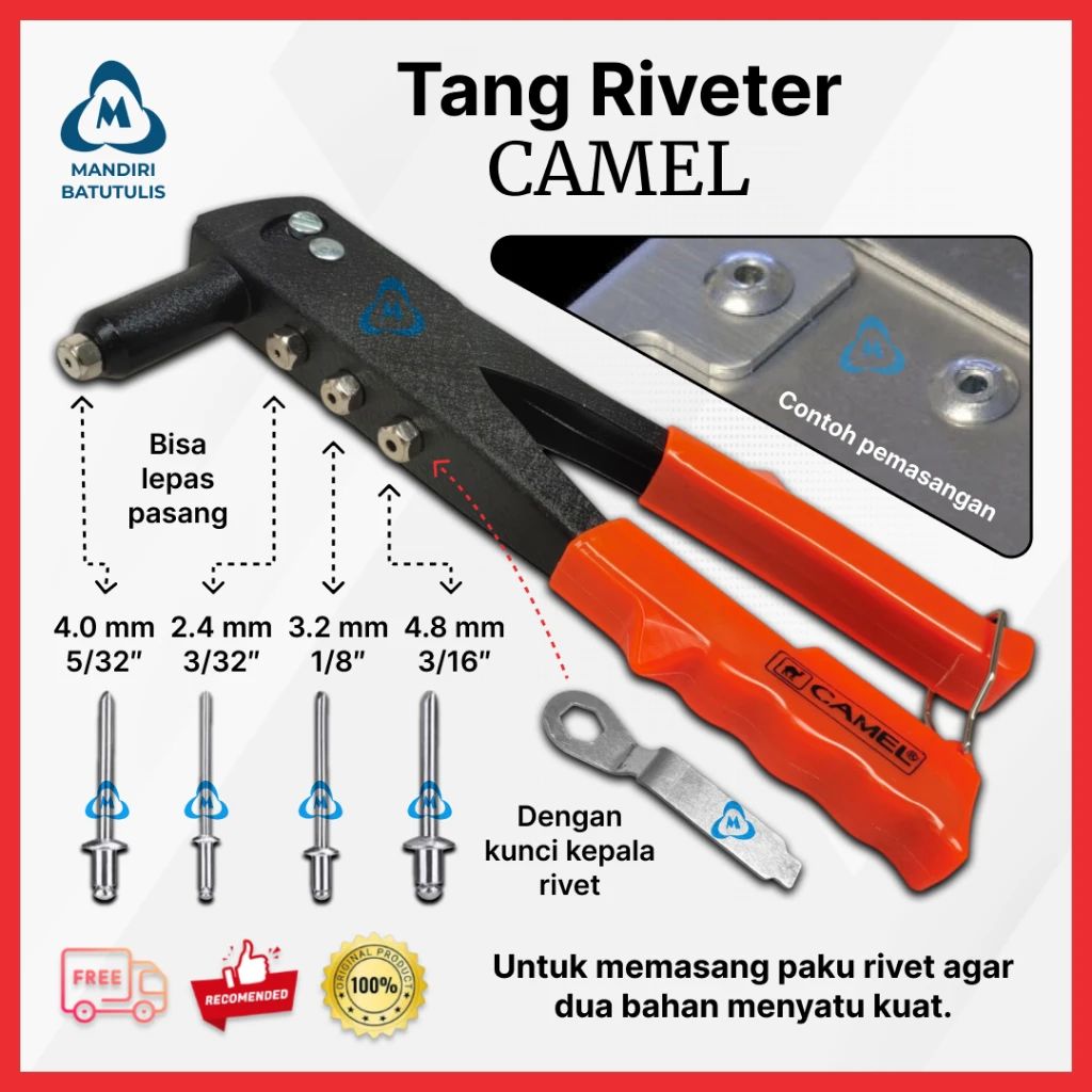 Tank Ripet Jual Tang Rivet - Hand Rivet - Tembakan Paku Ripet Camel Di Seller ...