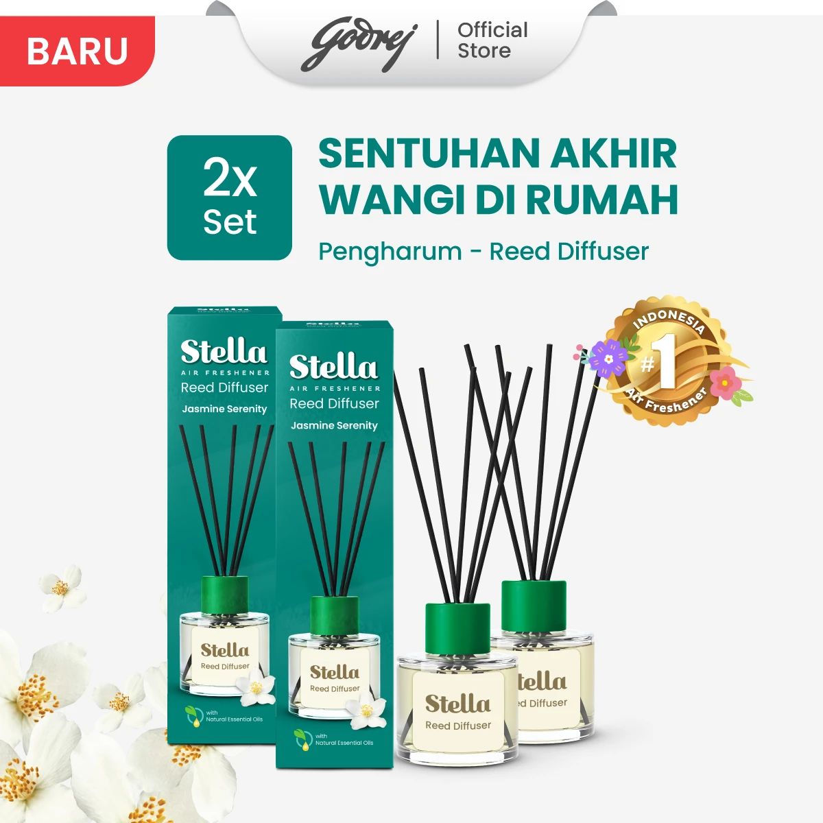 Jual Stella Reed Diffuser Set - Jasmine Serenity X2 Di Seller Godrej ...