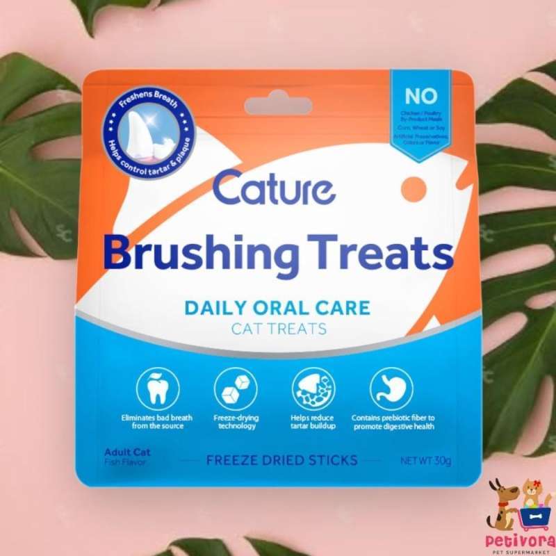 Jual Cature Oral Care Freeze Dried Treats Fish Sticks 30gr di