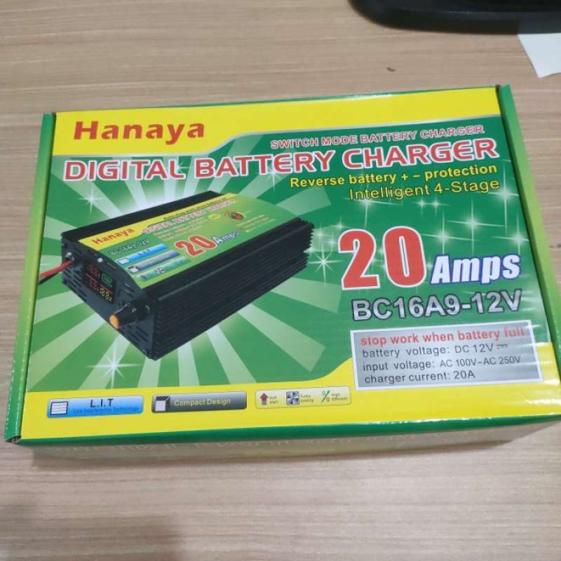 Jual Charger Aki 12V 20A Otomatis Digital di Seller Pusat Helm Original