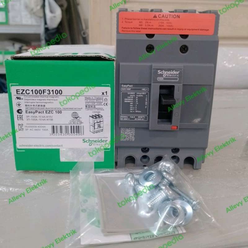 Promo MCCB BREAKER EZC100F 100a 3p Schneider Diskon 23% di Seller ...