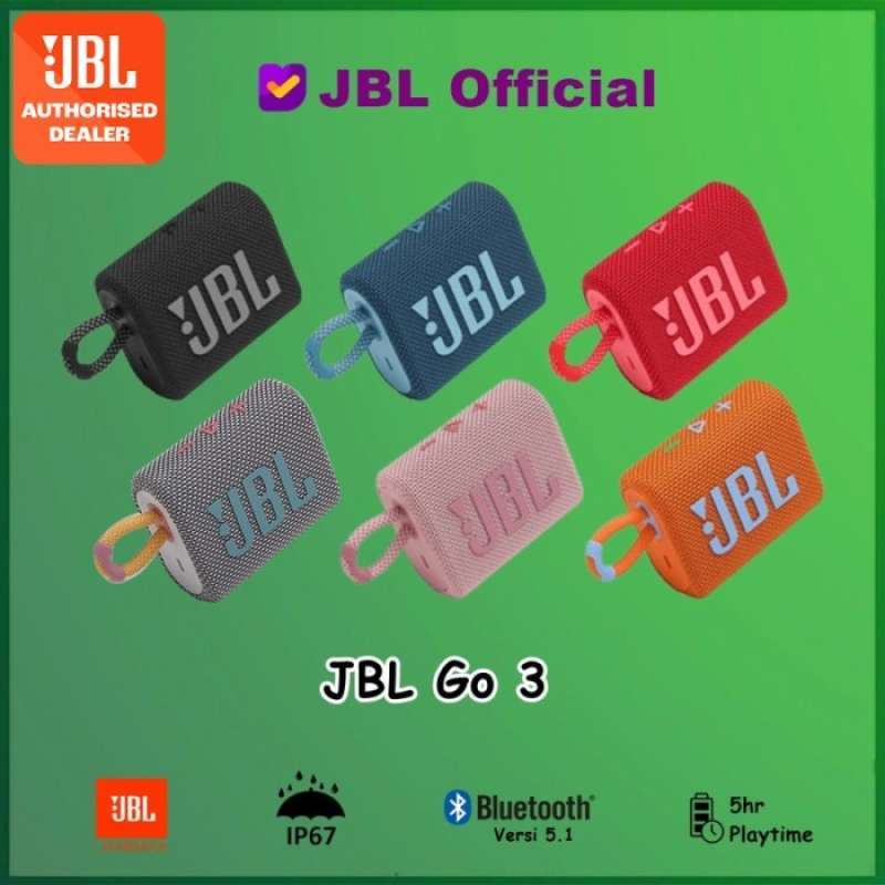 Promo JBL GO 3 Portable Bluetooth Wireless Speaker GO3 Diskon 23 di