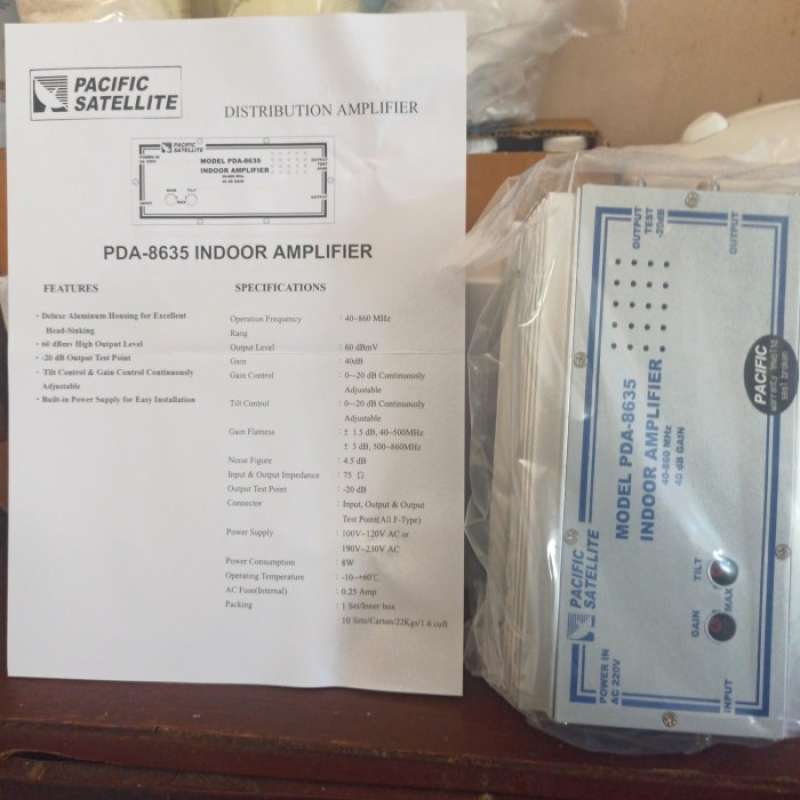 Jual Booster Tv Matv / Smatv / Catv, Pacific Satellite Pda 8635 Di ...