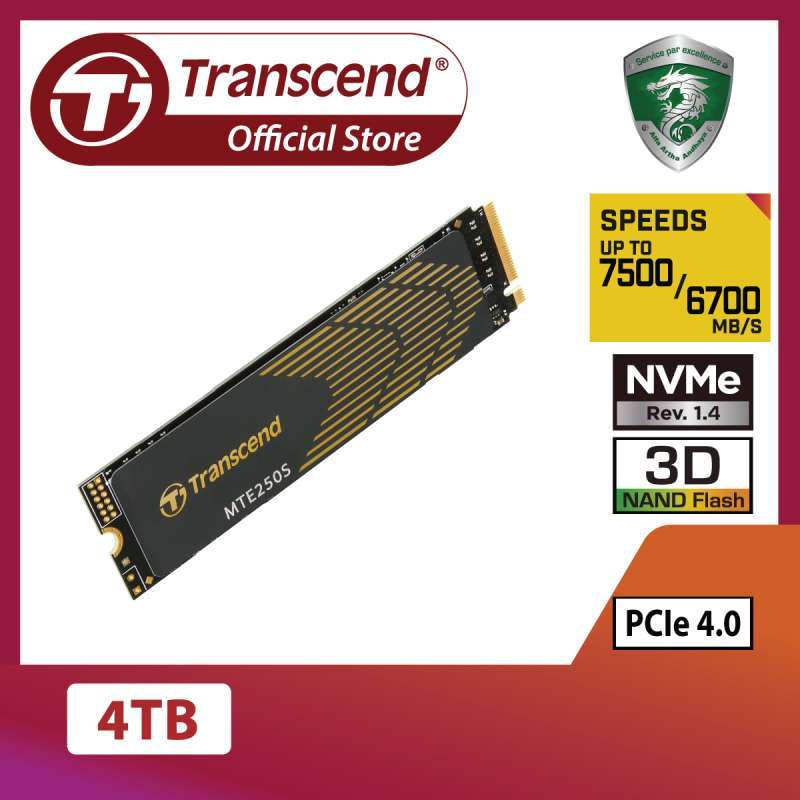 Jual Transcend SSD M.2 PCIe 4.0 MTE250S NVME Gen4 X4 [4TB] di Seller ...