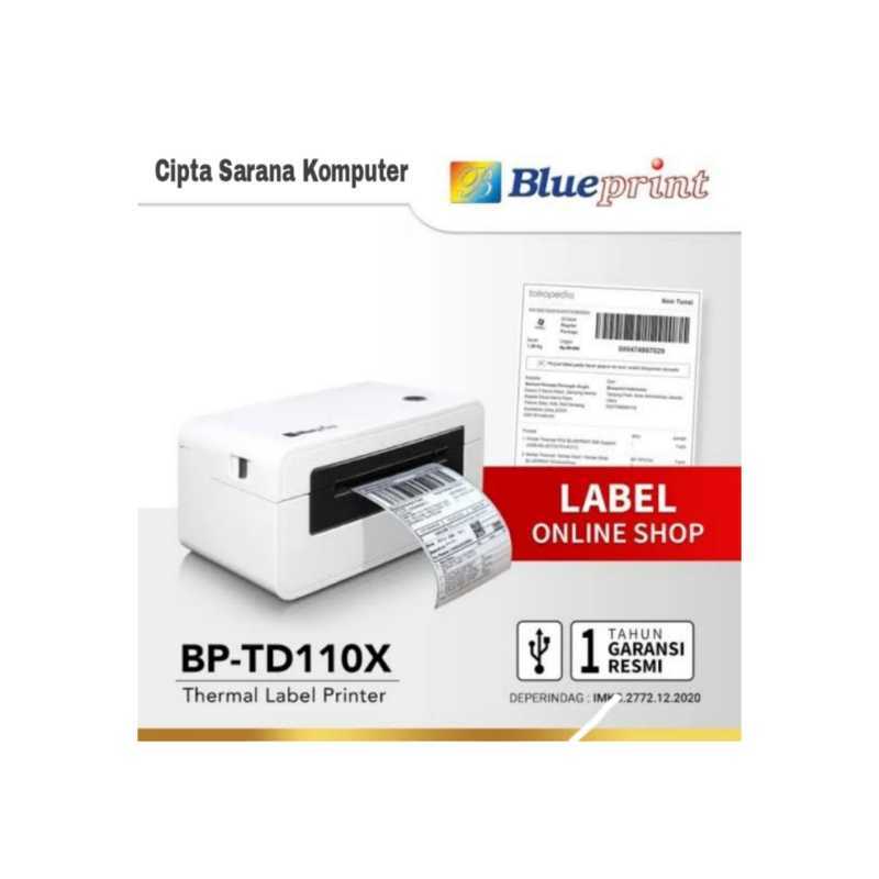 Jual Printer Barcode Thermal / Printer Label Resi BLUEPRINT BPTD110X