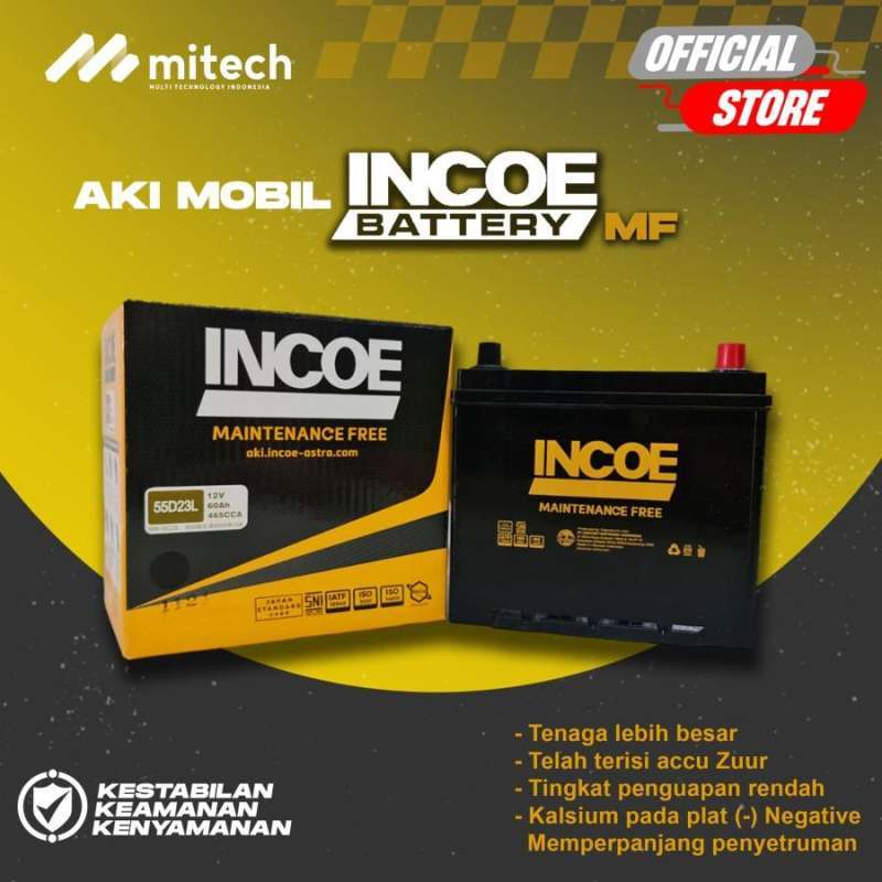 Jual Aki Mobil Nissan X Trail INCOE MF Astra 55D23L Aki Kering 12V
