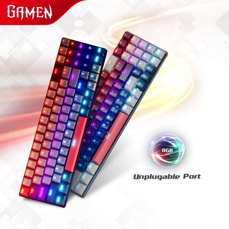 Promo gamen titan elite keyboard gaming mechanical keyboard pluggable