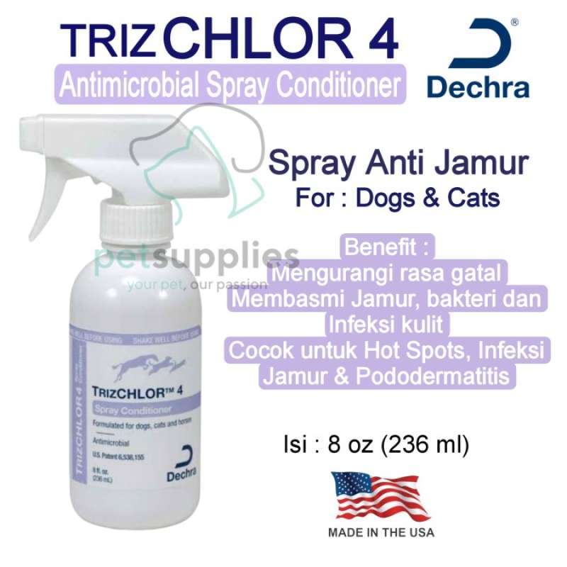Promo Spray Jamur Anjing Kucing Anti Gatal Hot Spot Infeksi Trizchlor 4