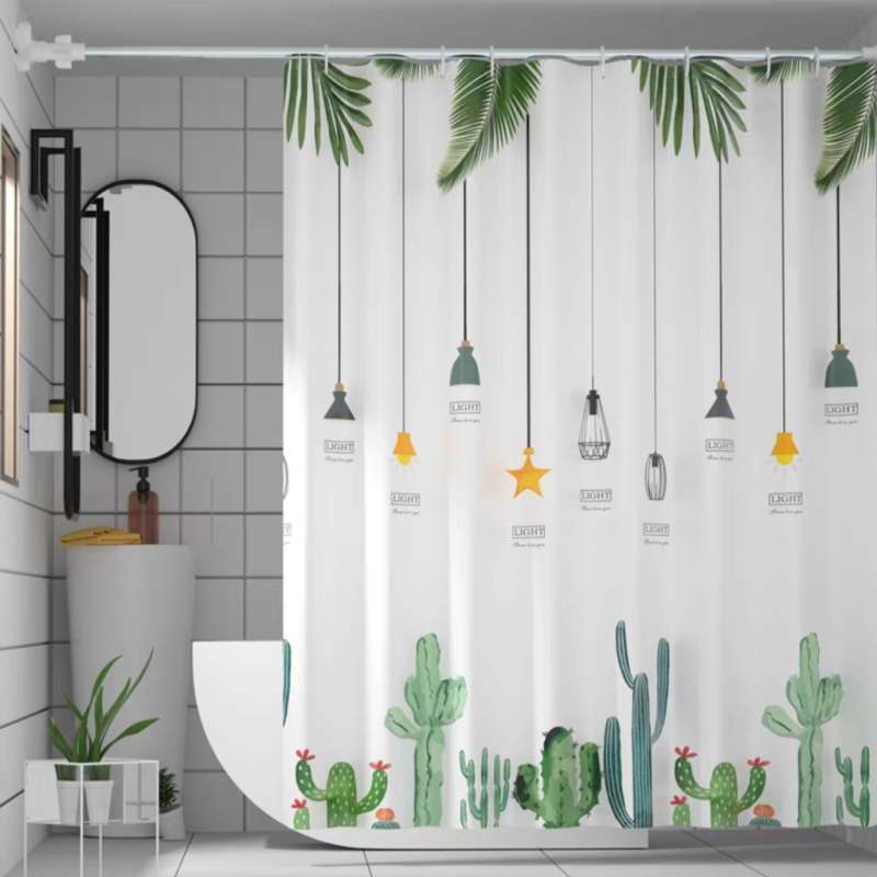 Promo Tirai Kamar Mandi Anti Air Bahan Lengkap Dengan Pengait Tirai