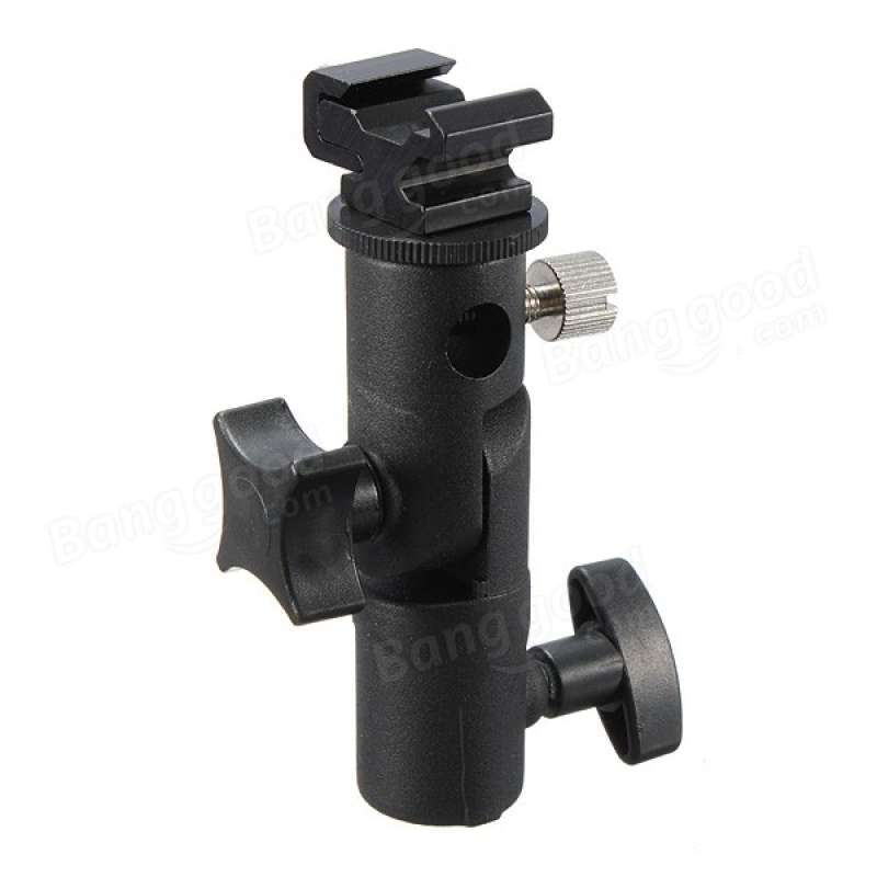 Jual Metal EType Flash Light Stand Umbrella Holder Bracket