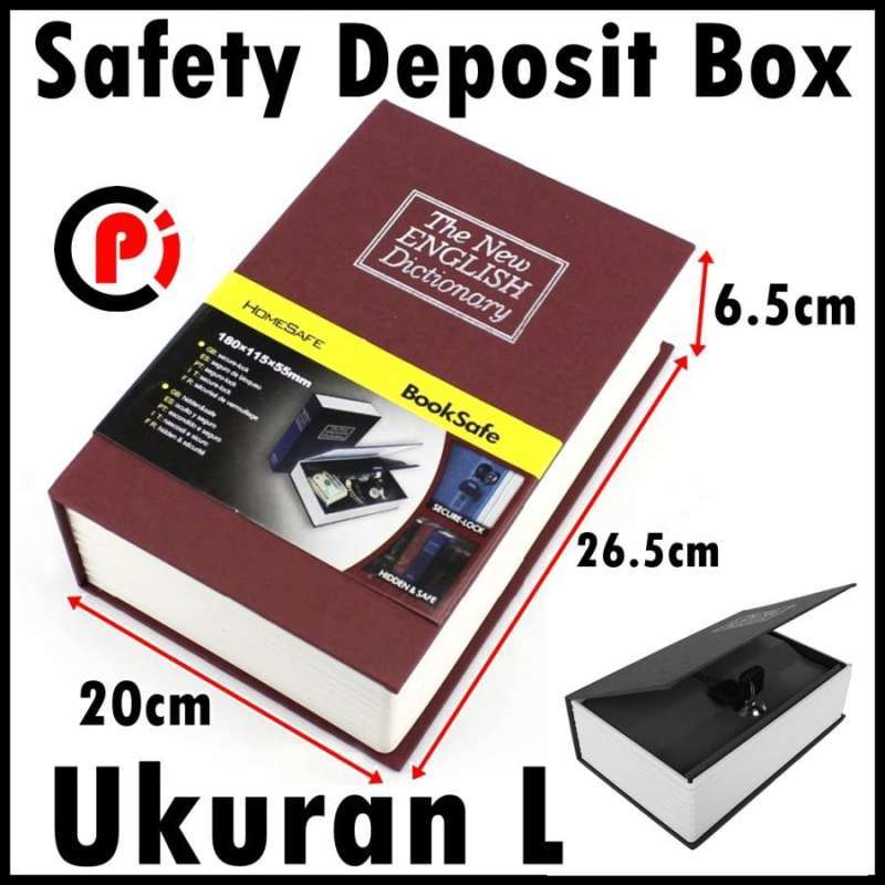 Jual Safety Security Deposit Box Storage Dengan Kunci Model Buku Ukuran