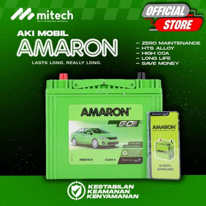 Jual Aki Mobil Wuling Confero NS60LS / 46B24LS Amaron GO 12V / 45Ah di
