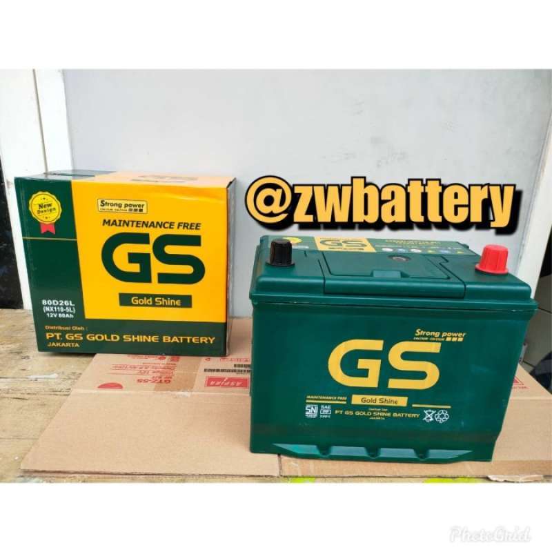 Promo Aki 80D26L / NX110-5L GS MF 12 Volt 80 Ampere - Multicolor Diskon