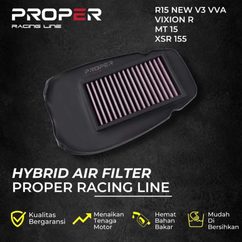 Promo HYBRID AIR FILTER FOR R15 V3 VVA/ VIXION R/MT15/XSR155 Diskon 23