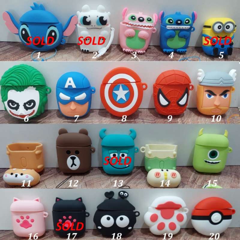 Case Airpods 2 Karakter Lucu Casing Gen 1 Inpods 12 i12 Silikon Soft