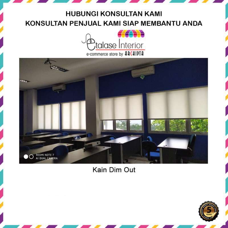 Jual Sharp Point - Roller Blind Gorden Jendela Tirai Gulung - Dim Out ...