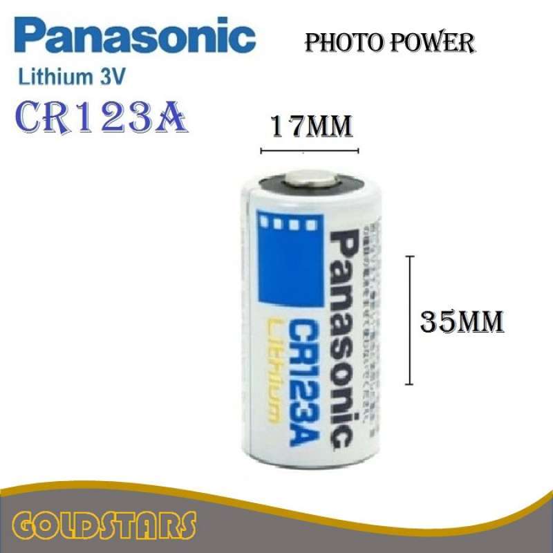 Jual baterai cr123a panasonic battery lithium 3v cr123 - Multicolor di ...