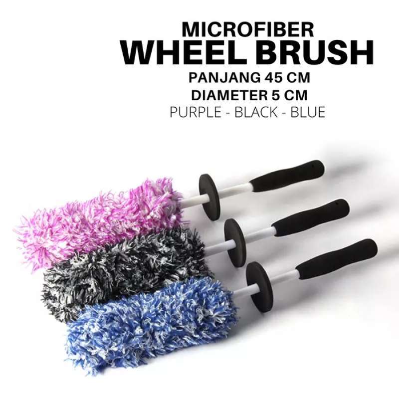 Promo Microfiber Wheel Brush sikat detailing pembersih Velg Ban Roda ...