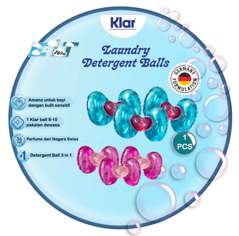 Promo Klar Laundry Detergent Ball 3in1 Wisteria Detergent Instant