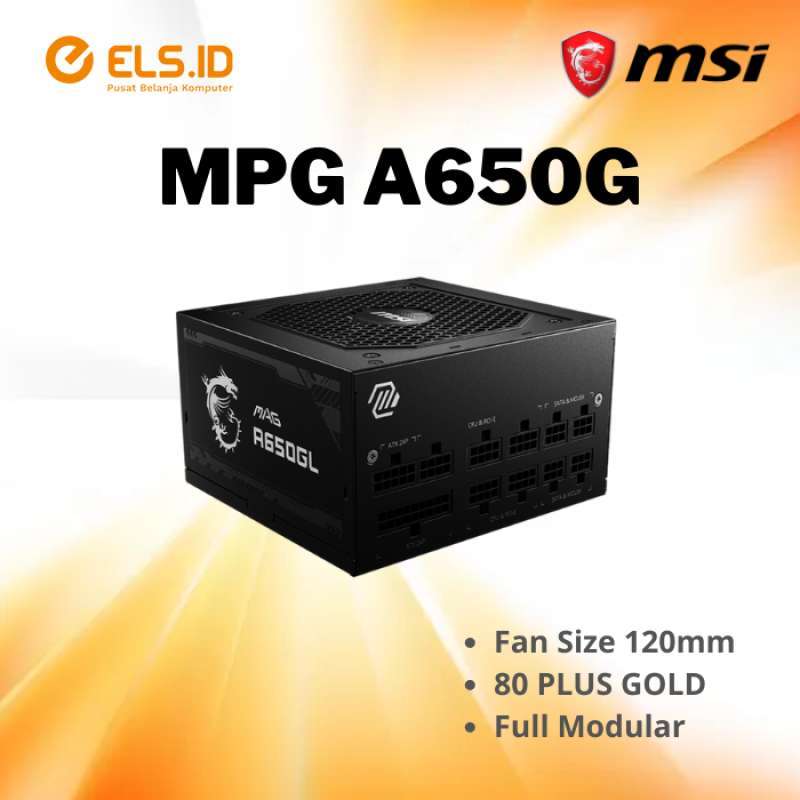 Promo Msi Mpg A650gl Power Supply 650watt 80+ Gold Full Modular Diskon