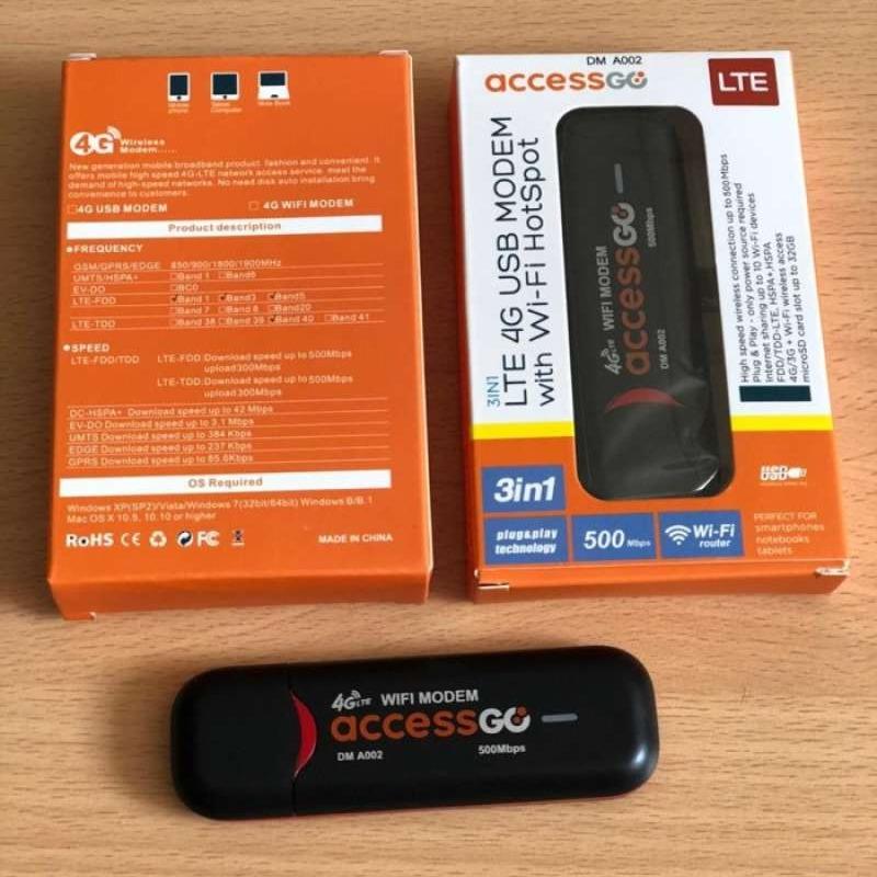 Promo Access Go DM-A002 Modem WiFi USB 4G LTE UNLOCK ALL OPERATOR ...