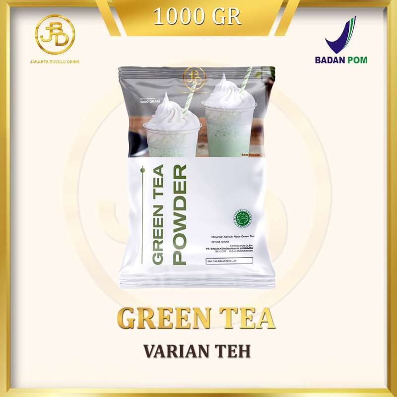 Jual Bubuk Minuman Premium GREEN TEA Jakarta Bubble Drink BPOM&HALAL