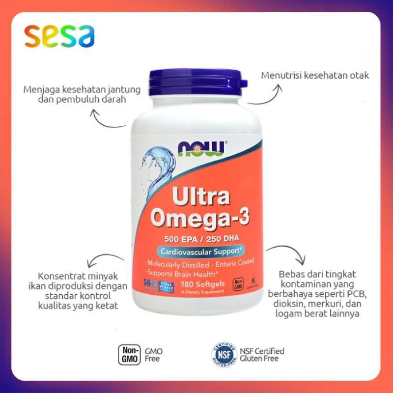 Jual Now Ultra Omega 3 500 Epa/250 Dha 180 Softgels Di Seller Zebaa ...