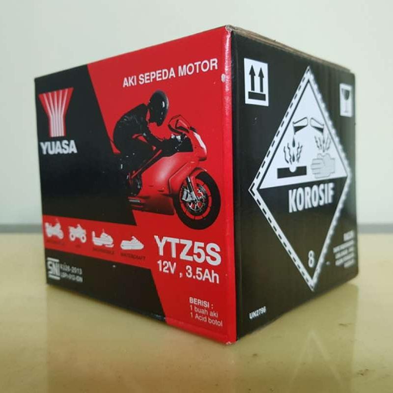 Promo Aki Motor Yamaha Byson Ytz5S Yuasa Accu Kering Original Diskon 17