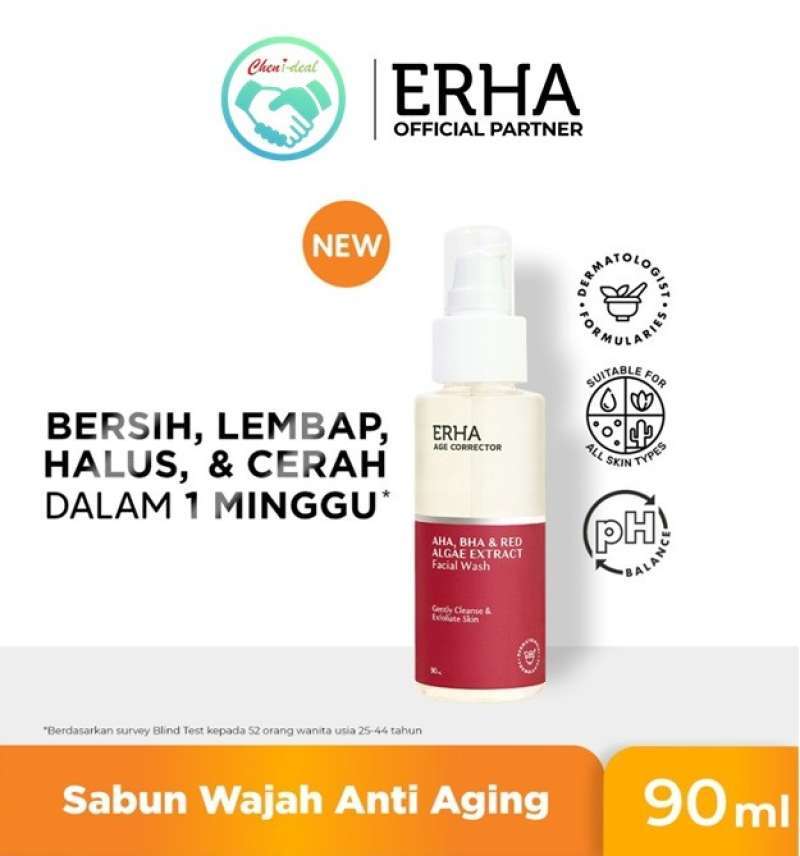 Promo Erha Age Corrector Aha Bha & Red Algae Extract Facial Wash Diskon