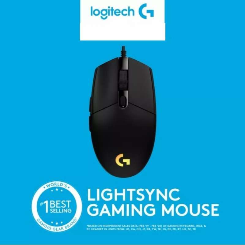 Promo Logitech original gaming mouse G102 prodigy Hitam Diskon 23 di