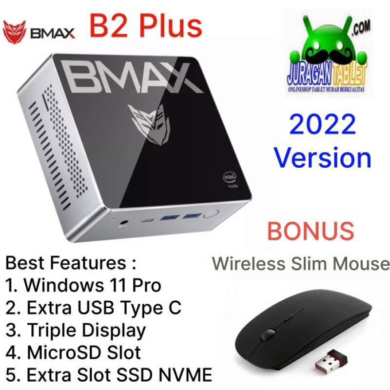 Mini Computer B2 Promo Mini PC BMax B2 Plus 8/256GB SSD Intel N4120 4K HDMI Windows 11 ...