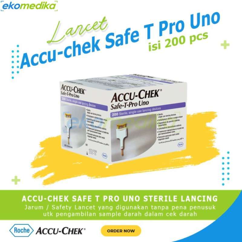 Promo Roche Accu-Chek Safe-T-Pro Uno Sterile, Single Use Lancing ...