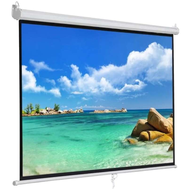 Promo Screen Pojector Manual Wall 100 - Layar Proyektor Manual 100 4.3 ...