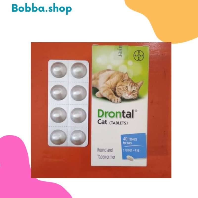 Jual DRONTAL OBAT CACING KUCING TABLET KESEHATAN KEPERLUA HEWAN di