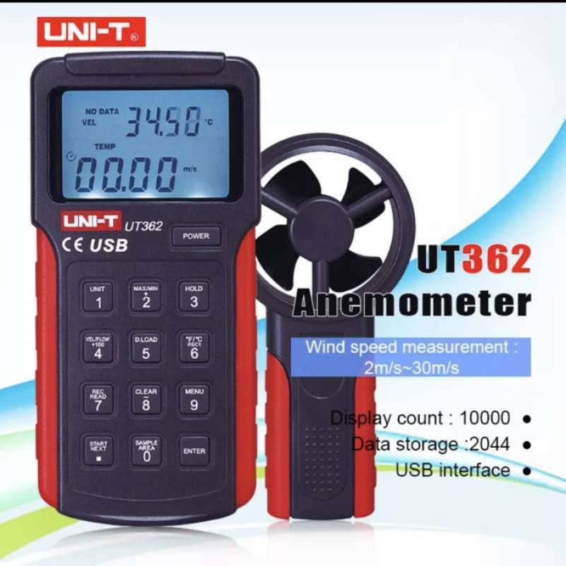 Promo UniT Ut362 Kecepatan Angin Anemometer Wind Speed Meter