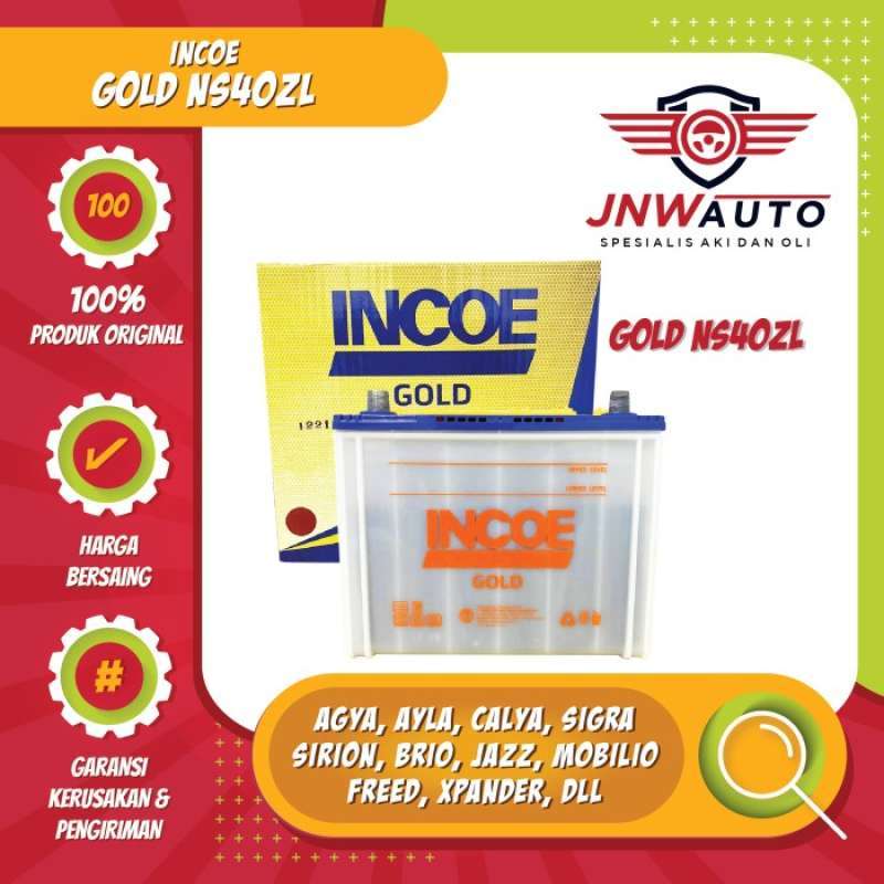 Promo Aki INCOE Hybrid NS40ZL - Aki Mobil Corolla Altis, Hilux, Sirion