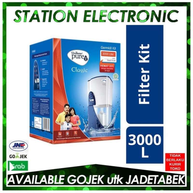 Promo Unilever Pureit Germkill Kit Filter Classic 9L [3000L] Gkk