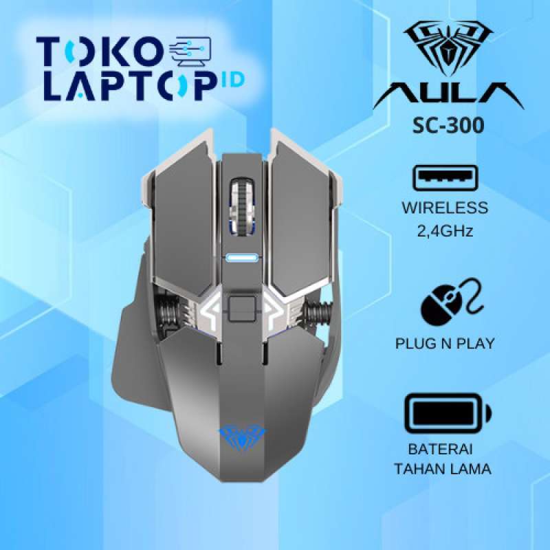 Promo Aula Sc-300 / Sc300 Wireless Gaming Rgb Mouse Diskon 23% Di ...
