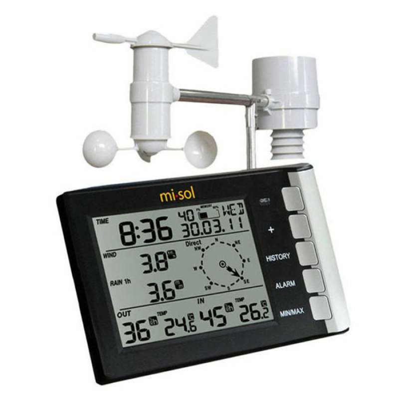Promo Profesional Wireless Weather Station Alat Ukur Cuaca Wind Rain