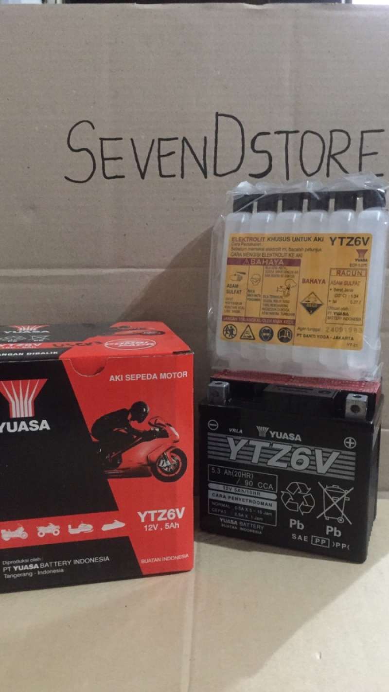 Promo Accu Aki Yuasa Ytz6V Vario 125 150 Cbr150 Pcx Satria Fu150 12V