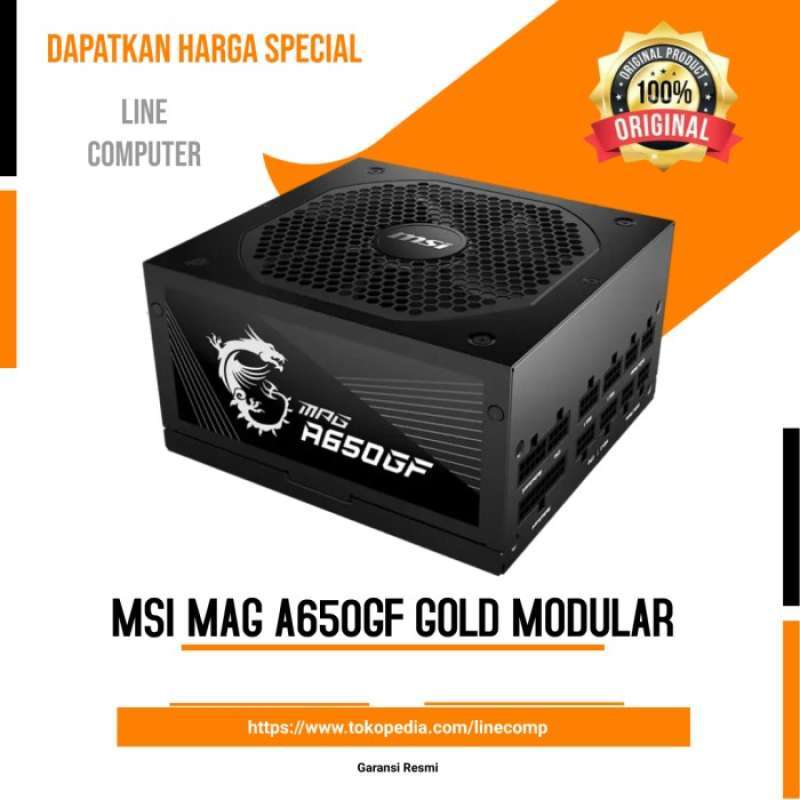 Promo Msi Mpg A650Gf - 650W 80+ Plus Gold Full Modular Power Supply Psu ...