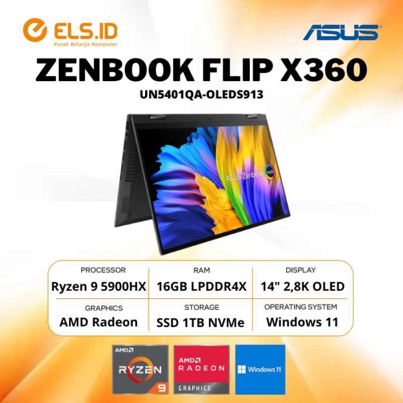 Promo Asus Zenbook Flip UN5401QA Touch 2in1 Ryzen 9 5900HX 16GB SSD 1TB ...