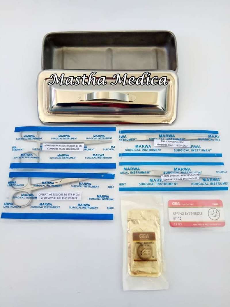 Jual Heacting Hecting Hekting Set Marwa Alat Bedah Jahit Luka Bidan ...