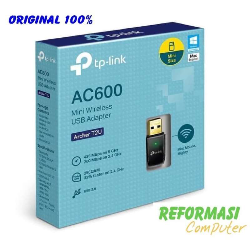 Promo TP-Link Archer T2U Plus AC600 High Gain Wireless Dual Band USB ...