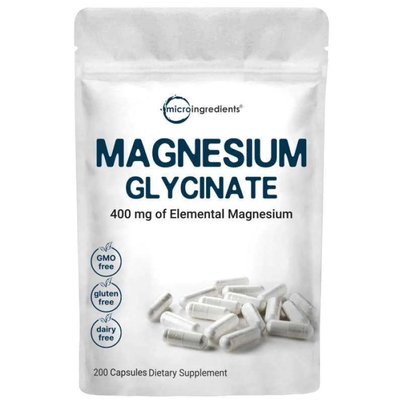 Promo Micro Ingredients Magnesium Supplement, Magnesium Glycinate 450Mg