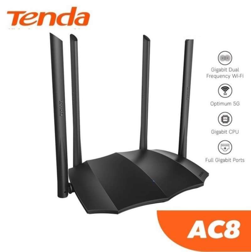 Promo Router Ruter AC8 AC1200 Dual-Band Gigabit Wireless Router Diskon ...